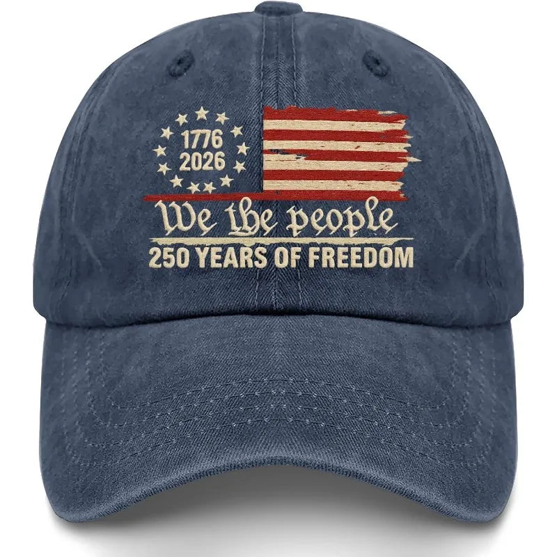 Anniversary 250 Years Freedoms 1776-2026 Baseball Hats