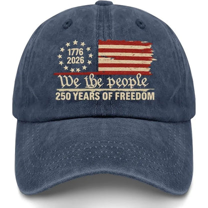 Anniversary 250 Years Freedoms 1776-2026 Baseball Hats