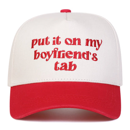 Unisex Boyfriend Letter Embroidery Baseball Caps Spring and Autumn