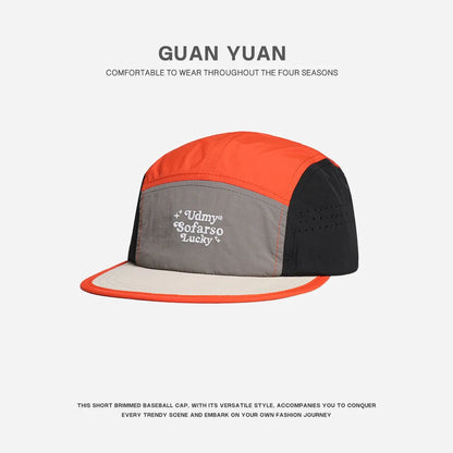 Summer Embroidered Flat Brim Quick Dry Hat Men Women