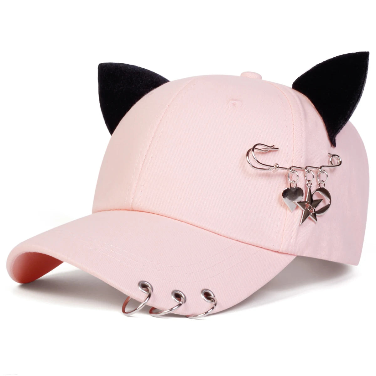 Unisex Cat Ear Pin Love Baseball Caps Spring Autumn