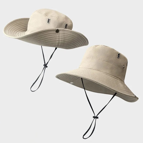 Summer Men Bucket Hat Outdoor UV Protection Wide Brim Hunting Hiking Hat