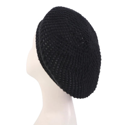 Autumn And Winter Style Double-Layered Mesh Beret Cap
