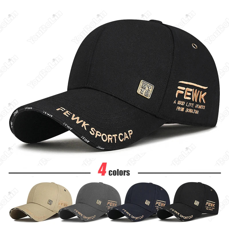 New Fashion High Quality Unisex Style Letters Embroidery Cotton Adjustable Baseball Cap Sun Hat Trucker Caps