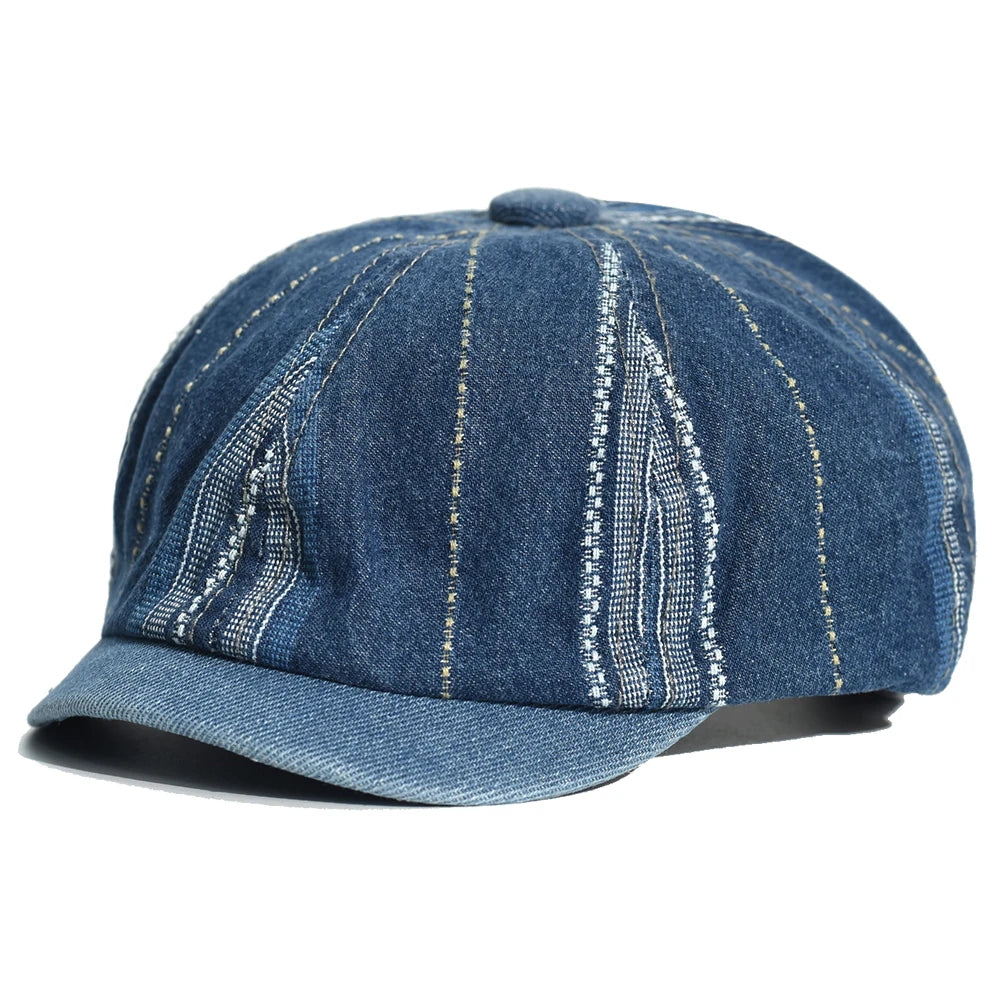 Denim Newsboy Caps Casual Outdoor Retro Beret Hats