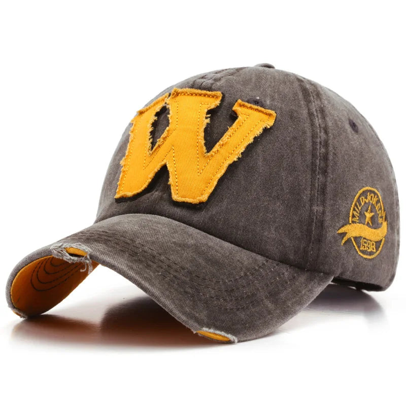 Women Men's Baseball Caps Letters W Embroidery Snapback Hip Hop Hat