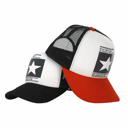 Fashion Baseball Cap Women Men Five Star Design