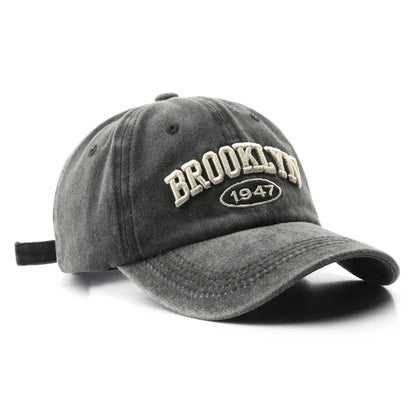 Retro Brooklyn Letter Embroidery Baseball Caps Spring Summer Men Women