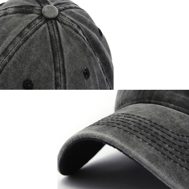 Washed Baseball Cap Embroidered Snapback Hats