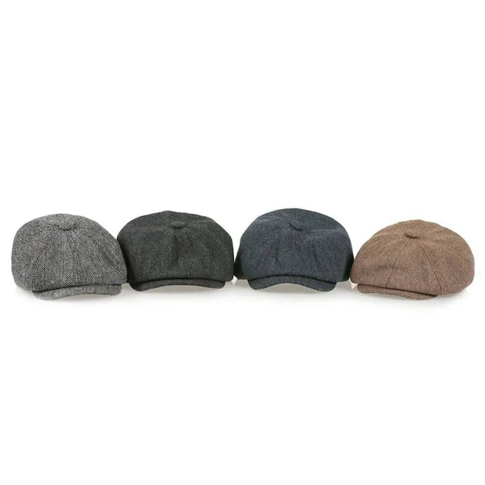New Tweed Kids Beret Cap Vintage Style Cute Retro Newsboy Hat