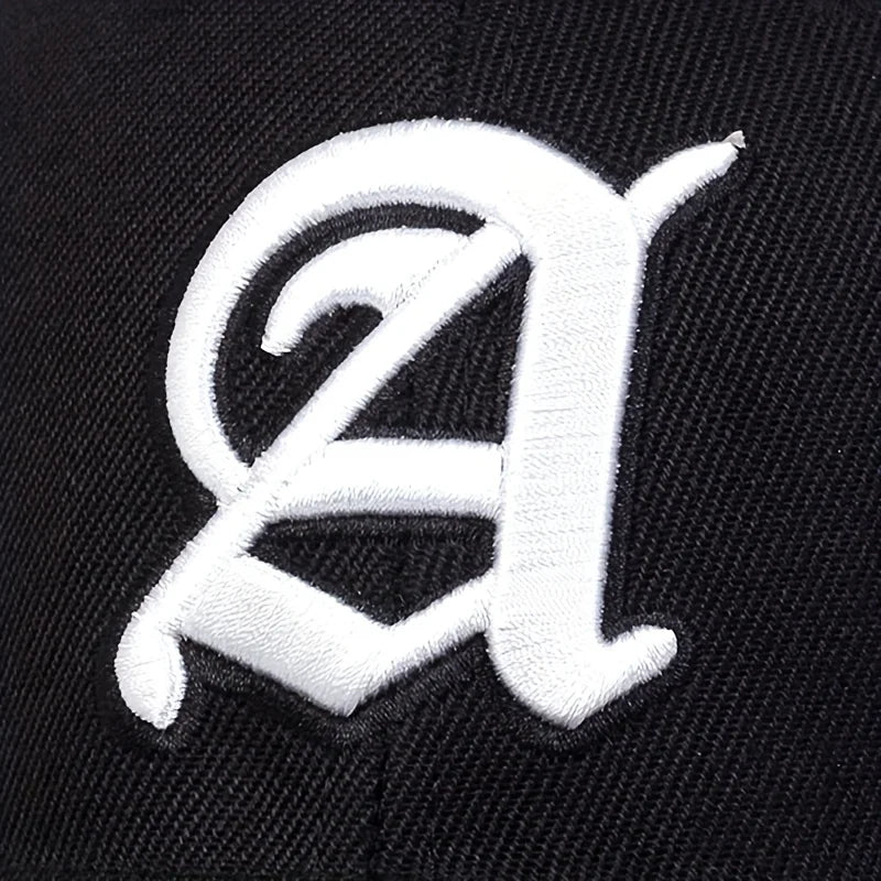 Unisex Letter A Embroidery Baseball Caps Adjustable Casual Hats Autumn Outdoor Sunscreen Hat