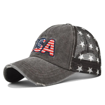 New Embroidered USA Flag Baseball Hat Men