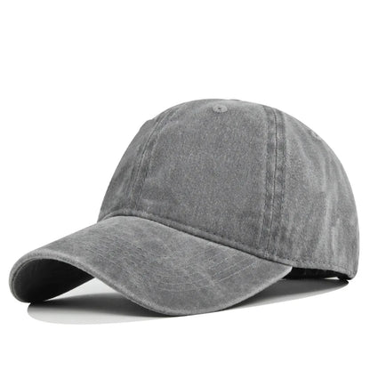 Retro Washed Cotton Baseball Cap Men Women