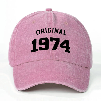 Personalized Cotton Original Born In 1974 Funny Birthday Gift Baseball Cap