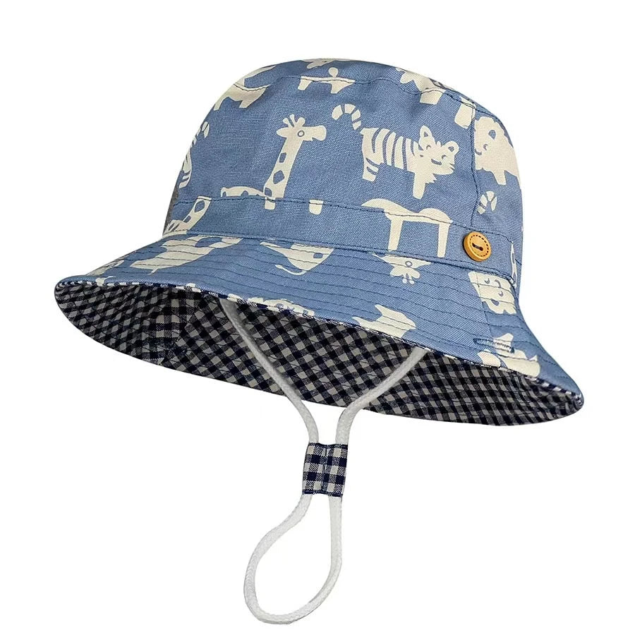 Animal Print Kids Adjustable Fisherman Hat