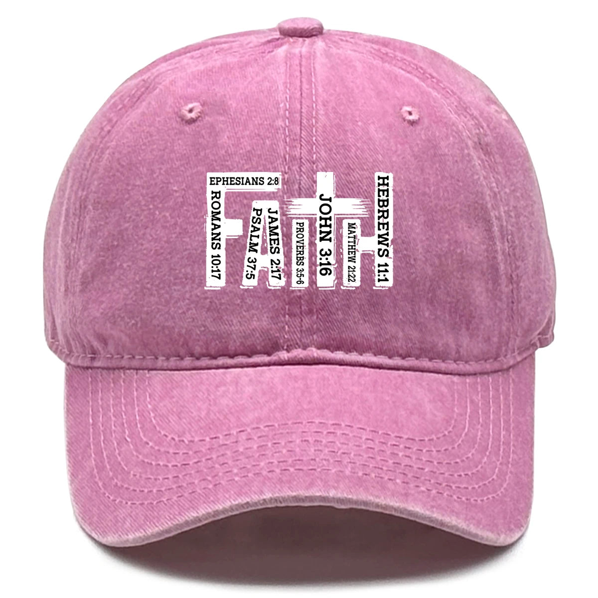 Baseball Cap Black White Printed Adjustable Snapback Bible Cap