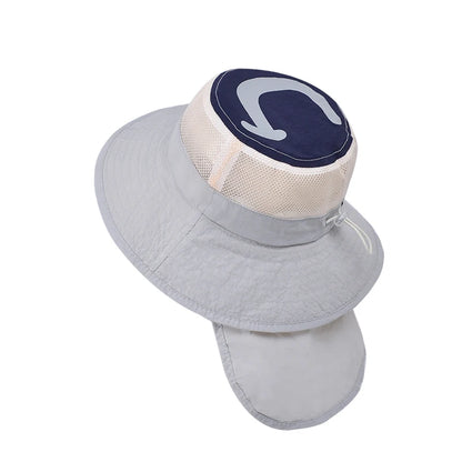 1147 Summer Boys and Girls Sunshade Hat Large brim Sunshade Shawl Breathable Fishing Hat