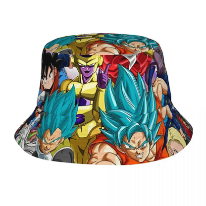Dragon Ball Bucket Hat for Men Women Beach Goku Anime Sun Hat