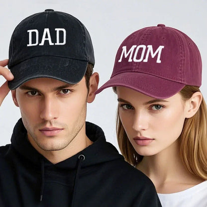 DAD MOM Embroidery Pure Cotton Baseball Cap Fashion Sport Golf Caps Sun Hat