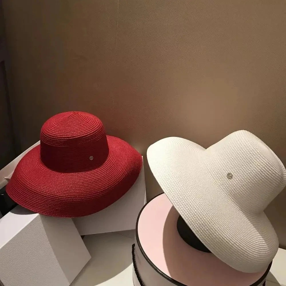 Sunscreen Hepburn Elegant Lady Straw Leisure Cap Women Bucket Hat