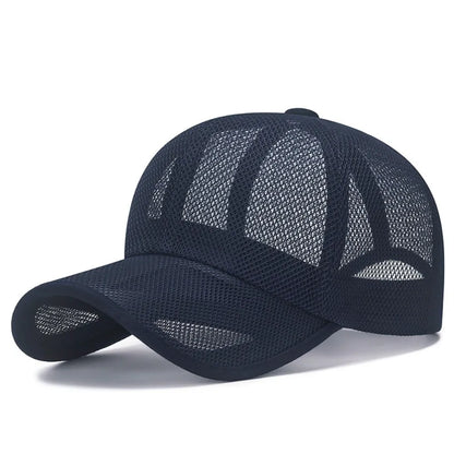 Quick Dry Full Mesh Caps Adjustable Breathable Summer Baseball Cap