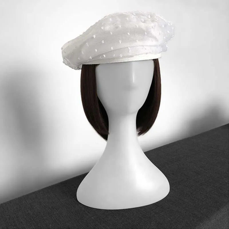 Women's Summer Thin Hollow Lace Beret French Retro Painter Hat