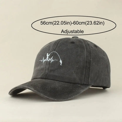 Fashion Fishing Pattern Design Embroidery Baseball Cap