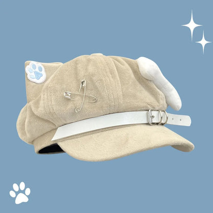 2026 Cute Cat Ears Women's Beret Anime Cat