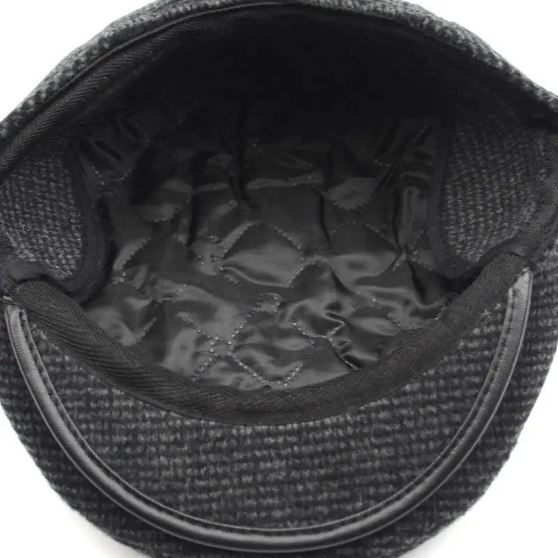 Men Middle-Aged Solid Hat Autumn And Winter Hats Warm Ear Protectors Senior Hat