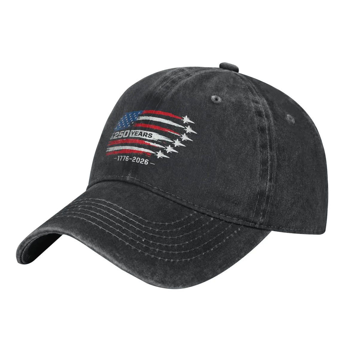 Retro America 250 Years 1776 2026 USA Birthday Baseball Cap