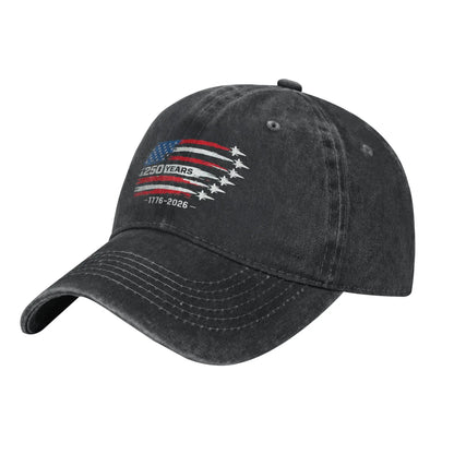 Retro America 250 Years 1776 2026 USA Birthday Baseball Cap