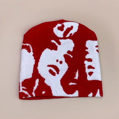 European Style Niche Face Wool Knitted Hats Autumn And Winter