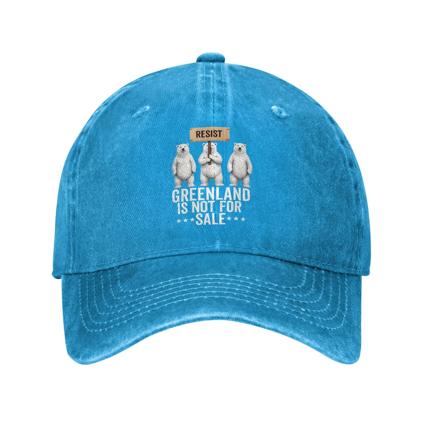 Greenland Is Not For Sale Polar Bear Greenland Denmark Sun Baseball Cap