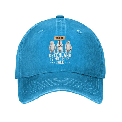 Greenland Is Not For Sale Polar Bear Greenland Denmark Sun Baseball Cap