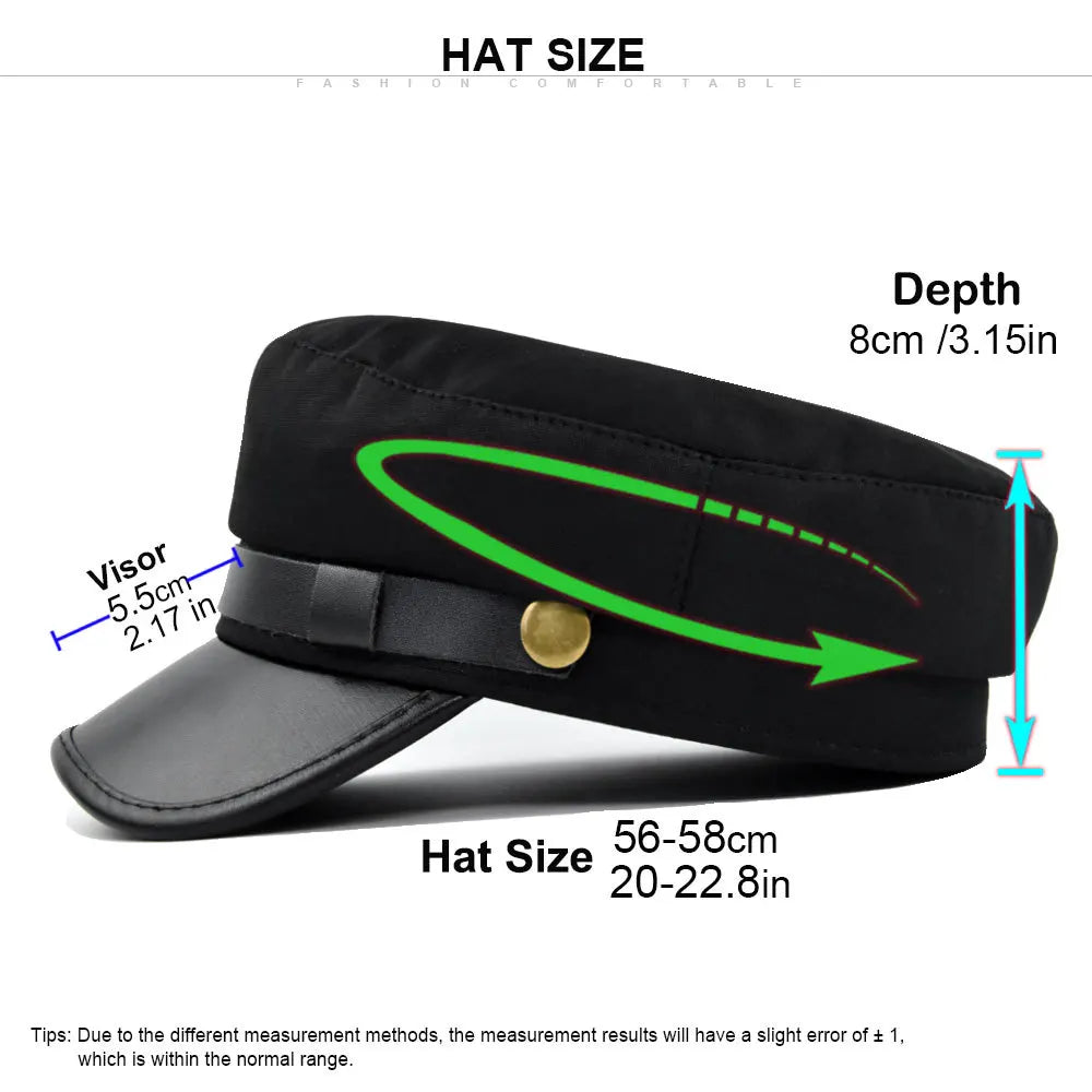Flat Cap Vintage Navy Cap British Style Flat Top Hat Beret Hats
