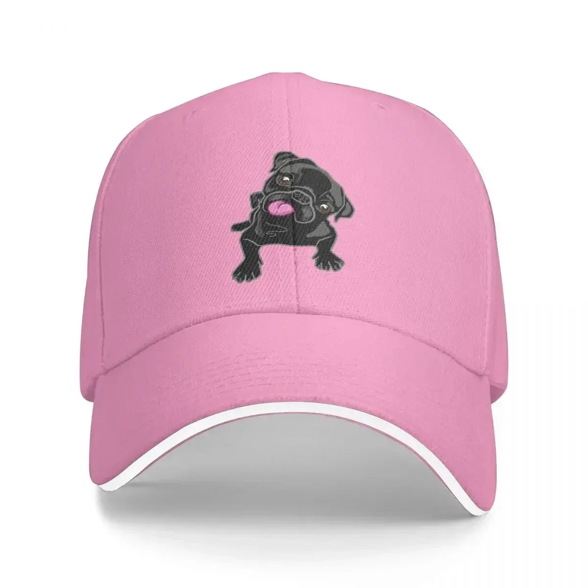 Tongues Out Because Black Pug Cap Casual Baseball Caps