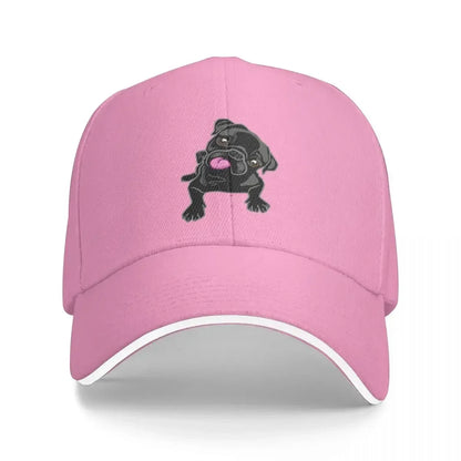 Tongues Out Because Black Pug Cap Casual Baseball Caps