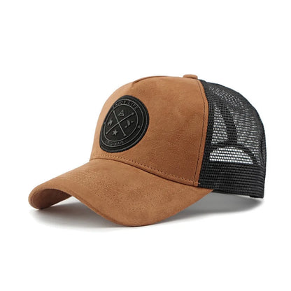 Sport Mesh Yarn Summer Baseball Cap Letter Patch Casual Snapback Hat