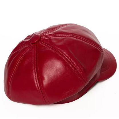 Winter Sheepskin Octagonal Hat For Women
