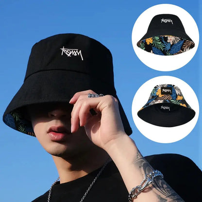 Summer Basin Cap Hip Hop Hat Double Sided Bucket Hat Fishing Fisherman Hat Pattern Packable Sun Protection