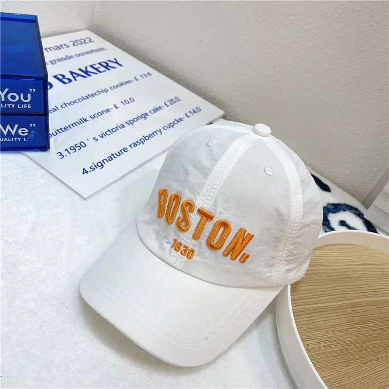 Quick Drying Children Baseball Cap Summer Sun Hat Adjustable Letter Embroidered Hat For Boys Girls