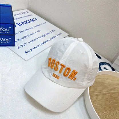 Quick Drying Children Baseball Cap Summer Sun Hat Adjustable Letter Embroidered Hat For Boys Girls