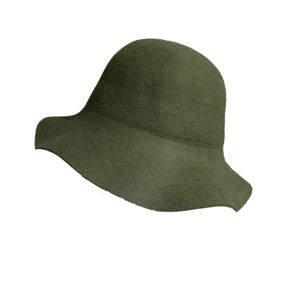 Fedora Hat Women's Autumn Wave Curled English Retro Versatile Fisherman Hat