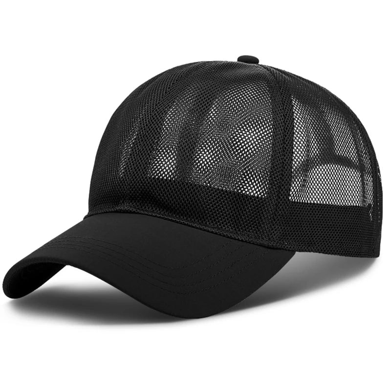 Men Women Summer Full Mesh Baseball Cap Quick Dry Cooling