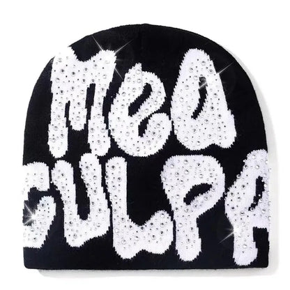 Soft Stretch Knitted Slouchy Cap For Casual Spring & Autumn Wear