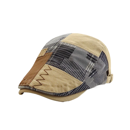 Men Beret Hat Cotton Buckle Adjustable Newsboy Hats Cabbie Gatsby Cap