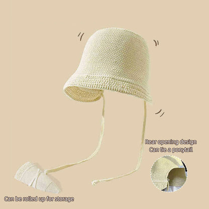 Women Fashion Solid Color Breathable Wide Brim Sun Visors