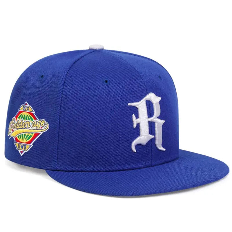 Gothic Letter R Embroidery Hip-hop Hats Spring and Autumn