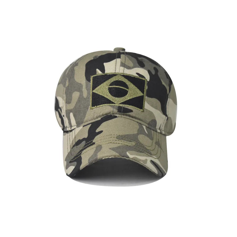 Camo Baseball Cap Men Summer Brazil Flag Sun Protection Snapback Caps Male