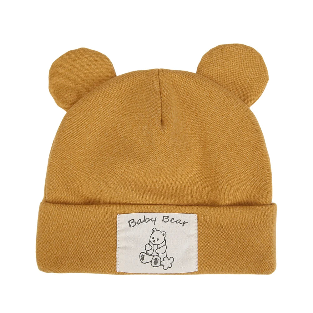Cute Bear Ear Baby Turban Hats For Newborn Boys Girls